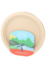WORLD CENTRIC COMPOSTABLE WHEAT STRAW 9 IN. PLATES, 20 COUNT
