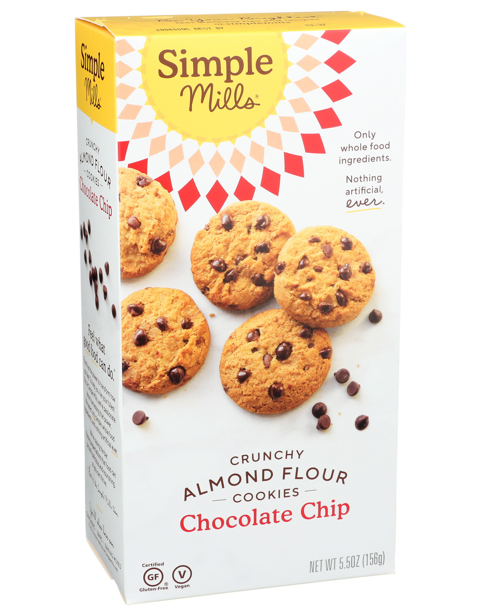 SIMPLE MILLS SIMPLE MILLS CHOCOLATE CHIP CRUNCHY COOKIES, 5.5 OZ.