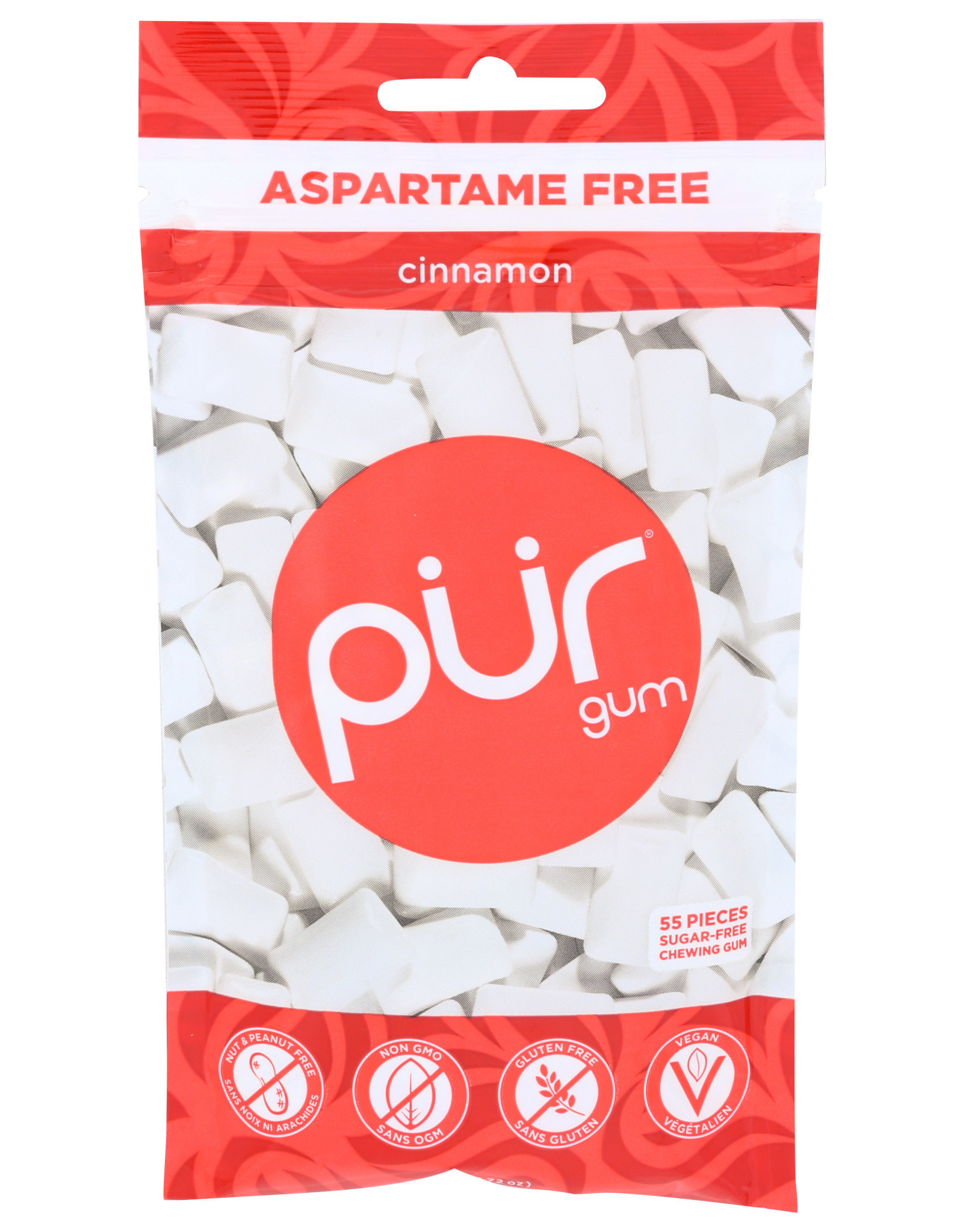 PURE MINTS GUM PUR CINNAMON GUM, CINNAMON, 55 PIECES Dutchmen Organics