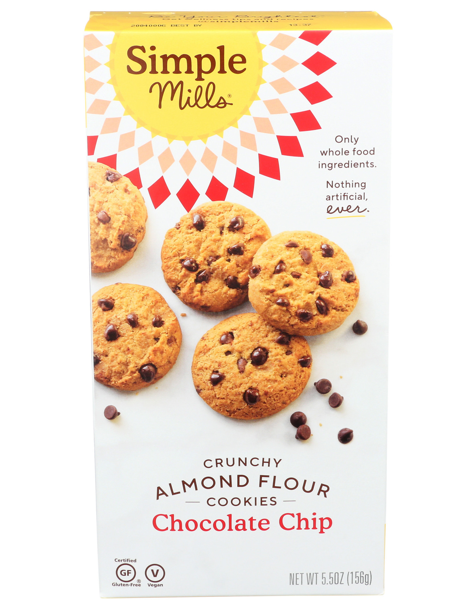 SIMPLE MILLS SIMPLE MILLS CHOCOLATE CHIP CRUNCHY COOKIES, 5.5 OZ.