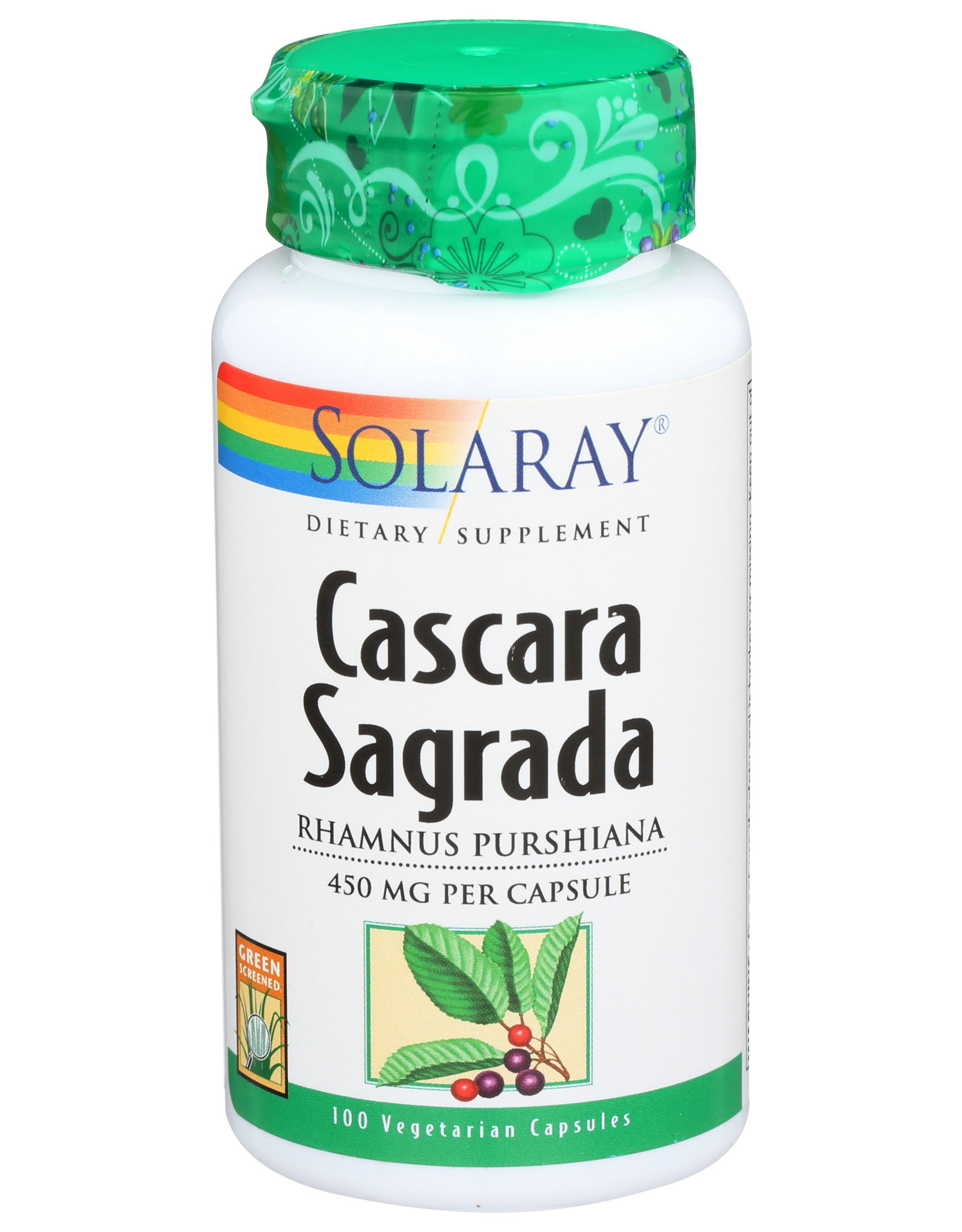 X Solaray Cascara Sagrada 100 Vegetarian Capsules