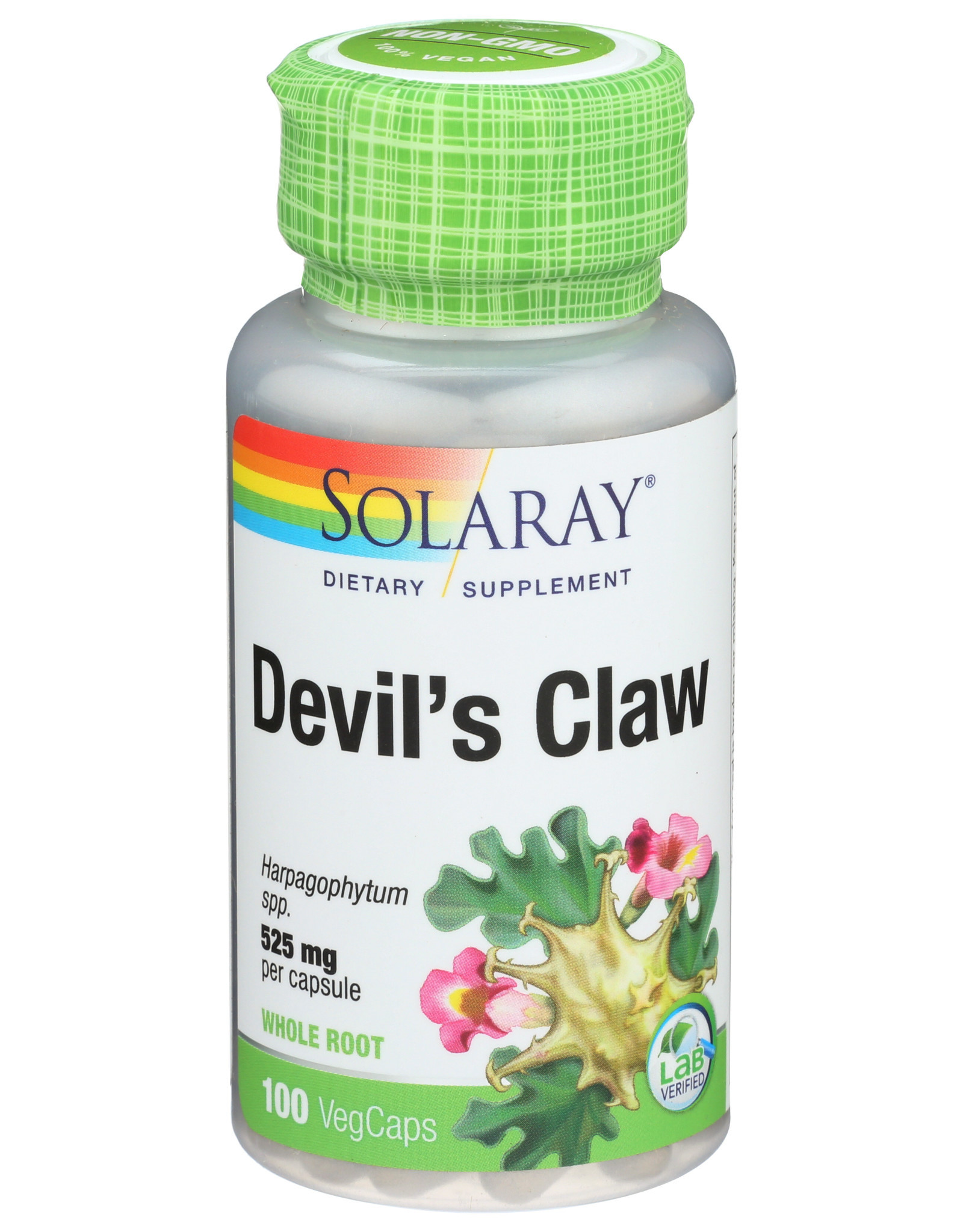 X Solaray Devils Claw 525mg 100 Vegetarian Capsules