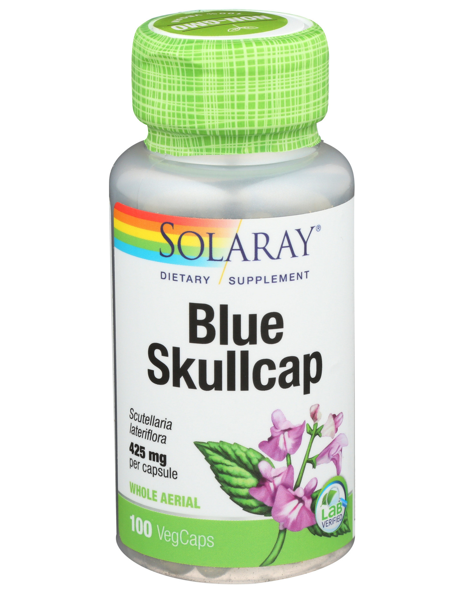 X Solaray Blue Skullcap 425mg 100 Veg Capsules