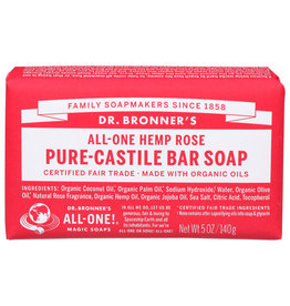 X Dr Bronners All-One Hemp Rose Pure-Castile Bar Soap 5 oz
