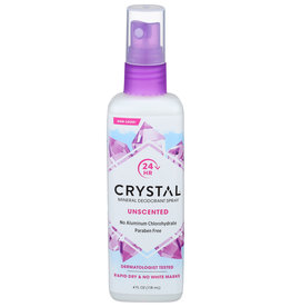 X Crystal unscented DEO SPRAY 4 OZ