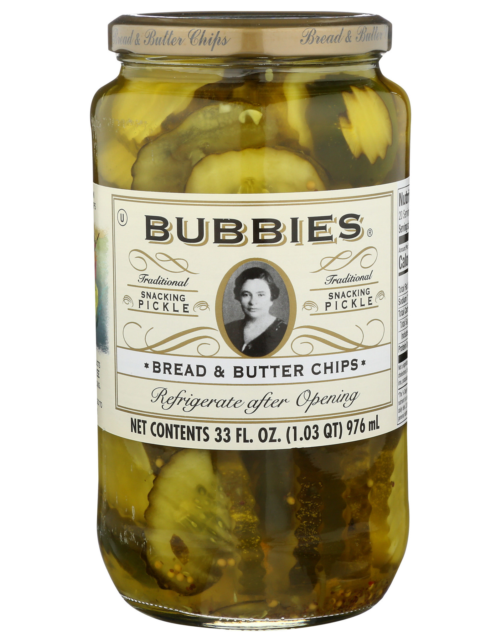 Bubbies Bread Butter Pickles 33 Oz Meadow Farm Foods