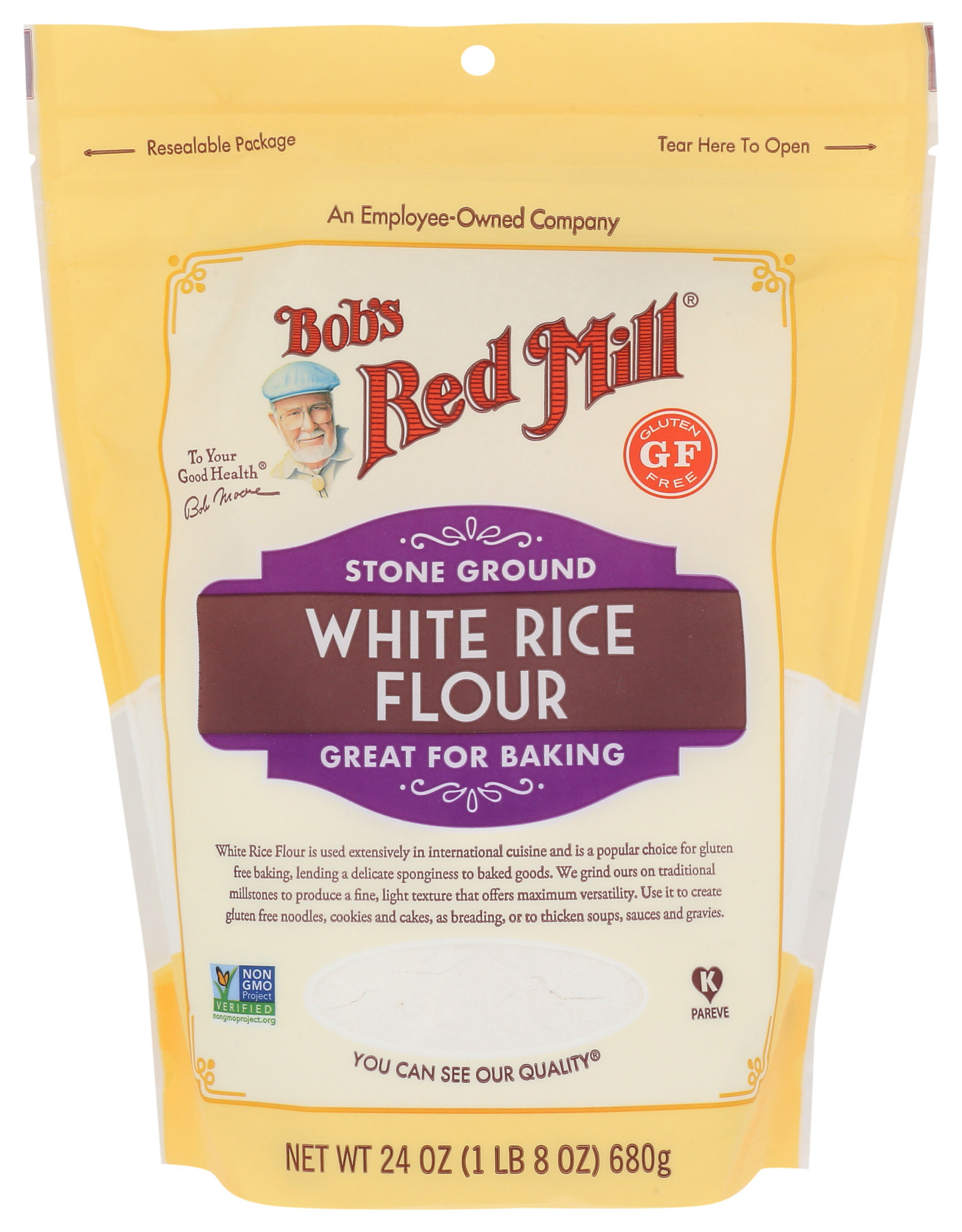 Bobs Stone Ground White Rice Flour 24 oz