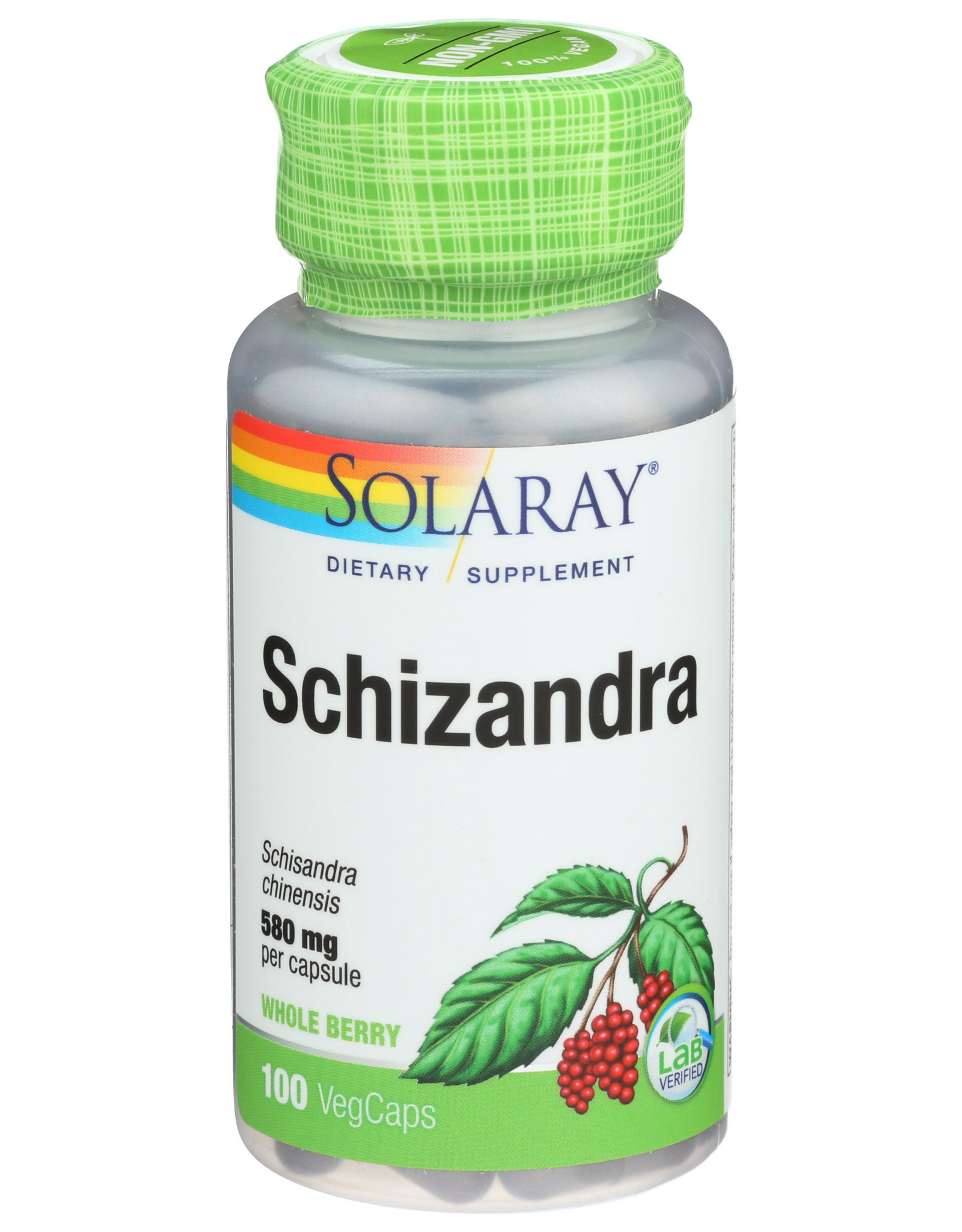 X Solaray Schizandra 580mg 100 Vegetarian Capsules