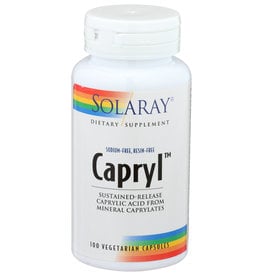 X Solaray Capryl Sodium Free Resin Free 100 Veg Capsules