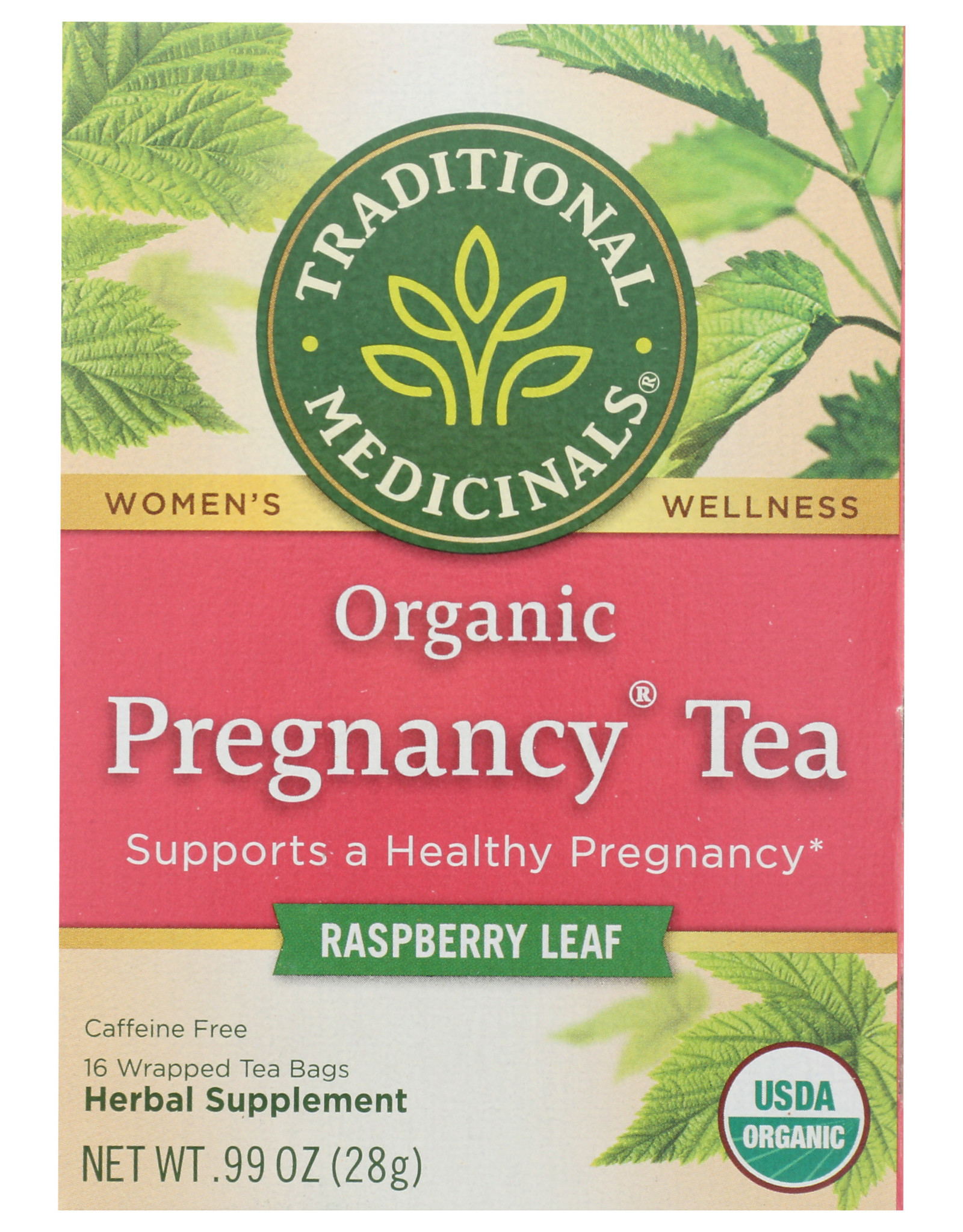 X Traditional Medicinals Organic Pregnancy Tea Raspberry Leaf 16 Bags