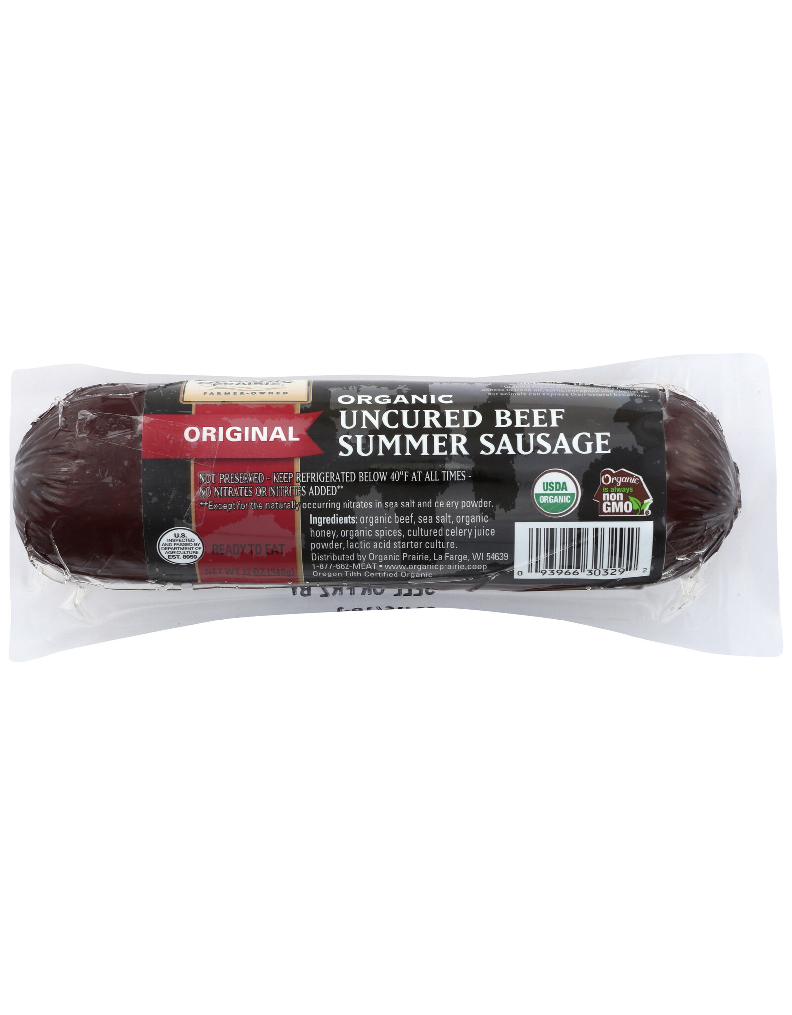 SUMMER SAUSAGE OG2 BEEF 12 OZ - Dutchmen Organics