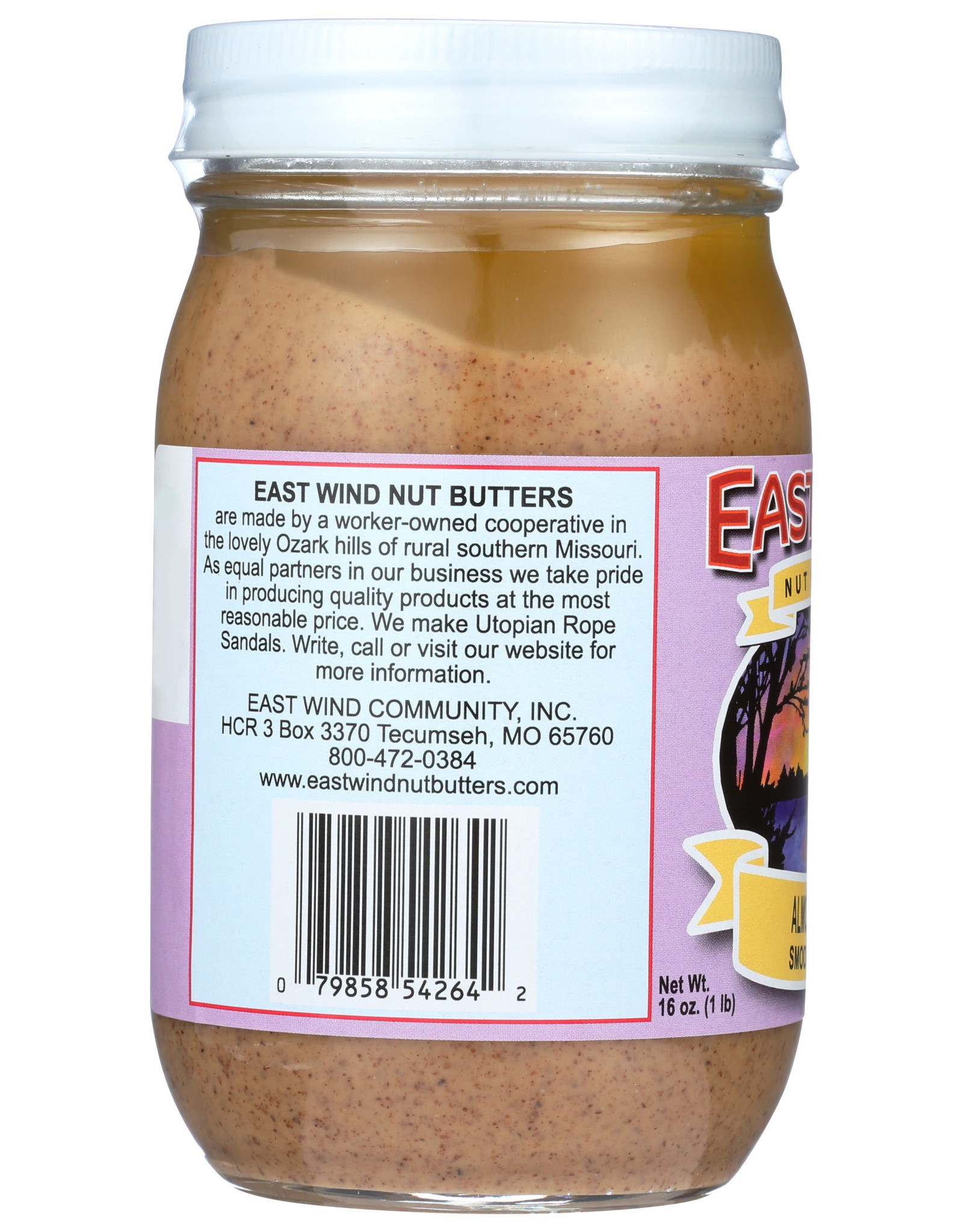 Eastwind Smooth Almond Butter W No Salt 16 oz