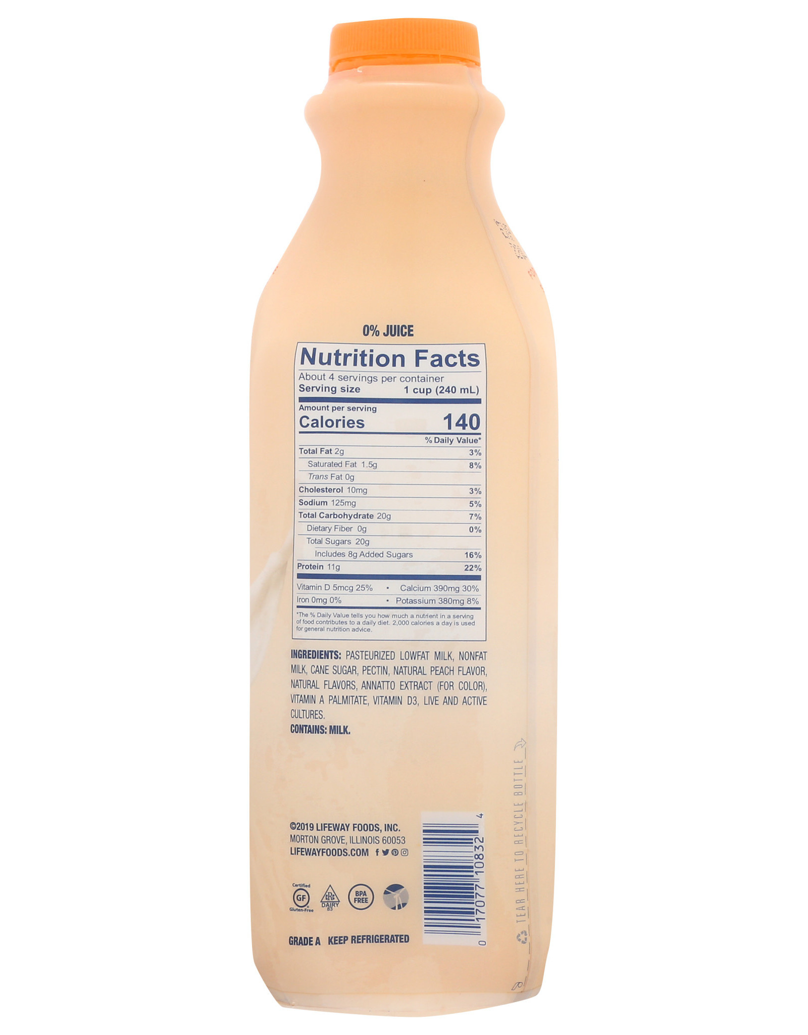 LIFEWAY KEFIR LF PEACH 32 OZ