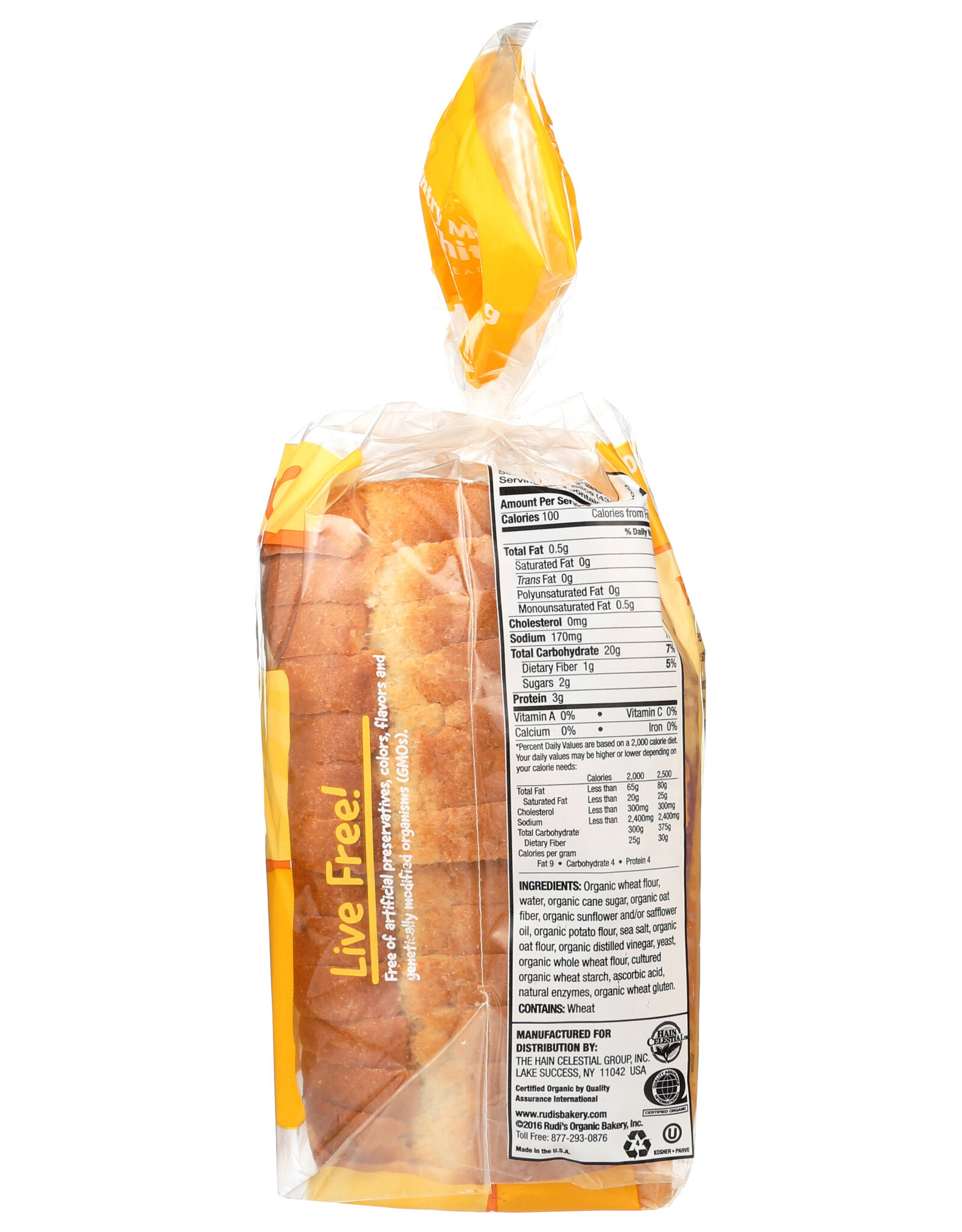 RUDIS BREAD CNTRY WHTE SLCD ORG 22 OZ