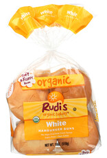 RUDIS BUN BURGER WHITE 8CT ORG 18 OZ