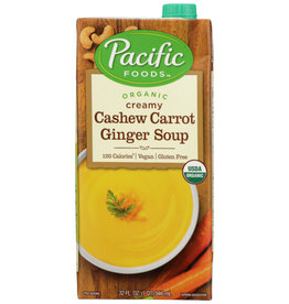 Pacific Foods OG Creamy Cashew Carrot Ginger Soup 32 oz