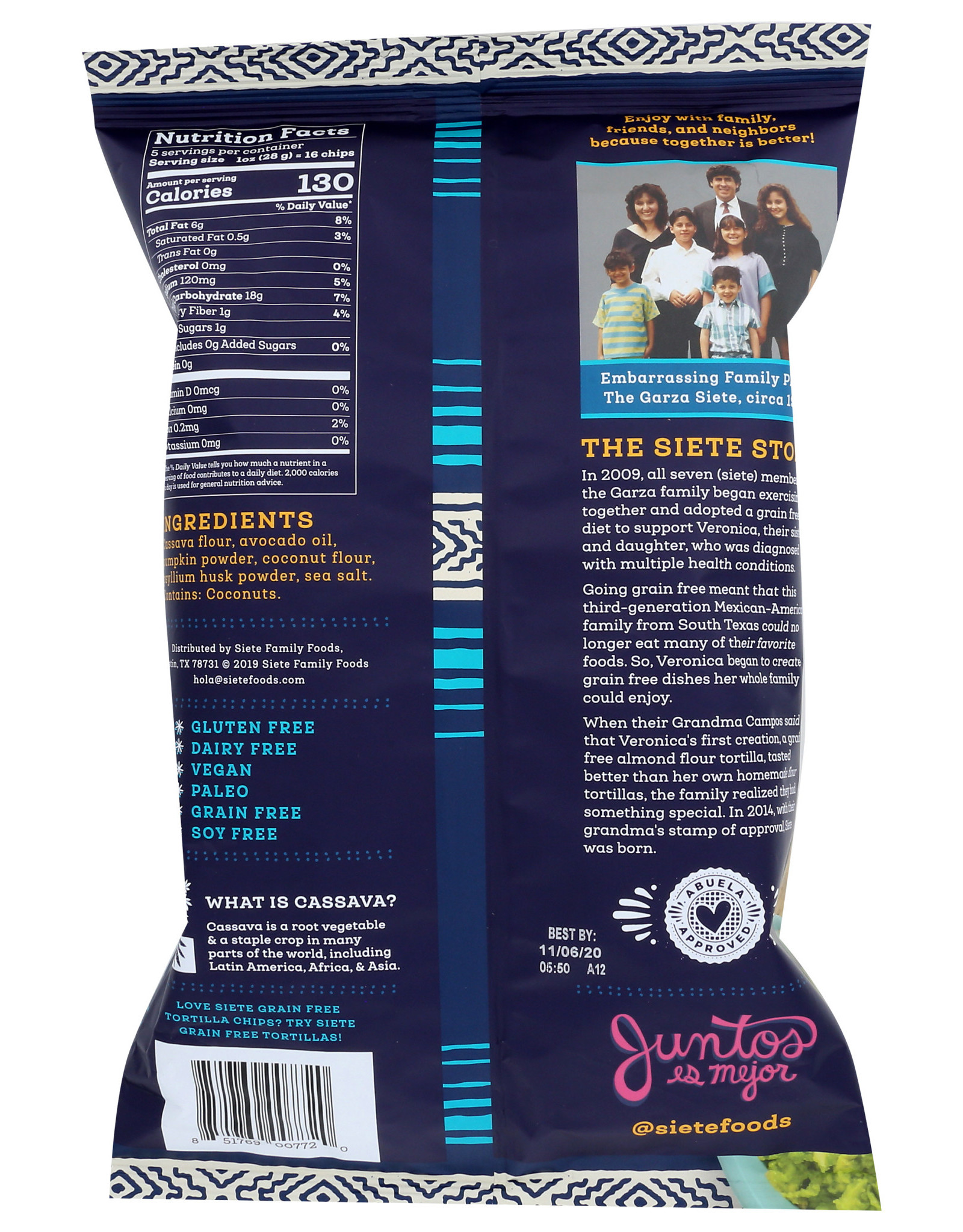 SIETE Siete Dip Chip Tortilla Dutchmen Organics