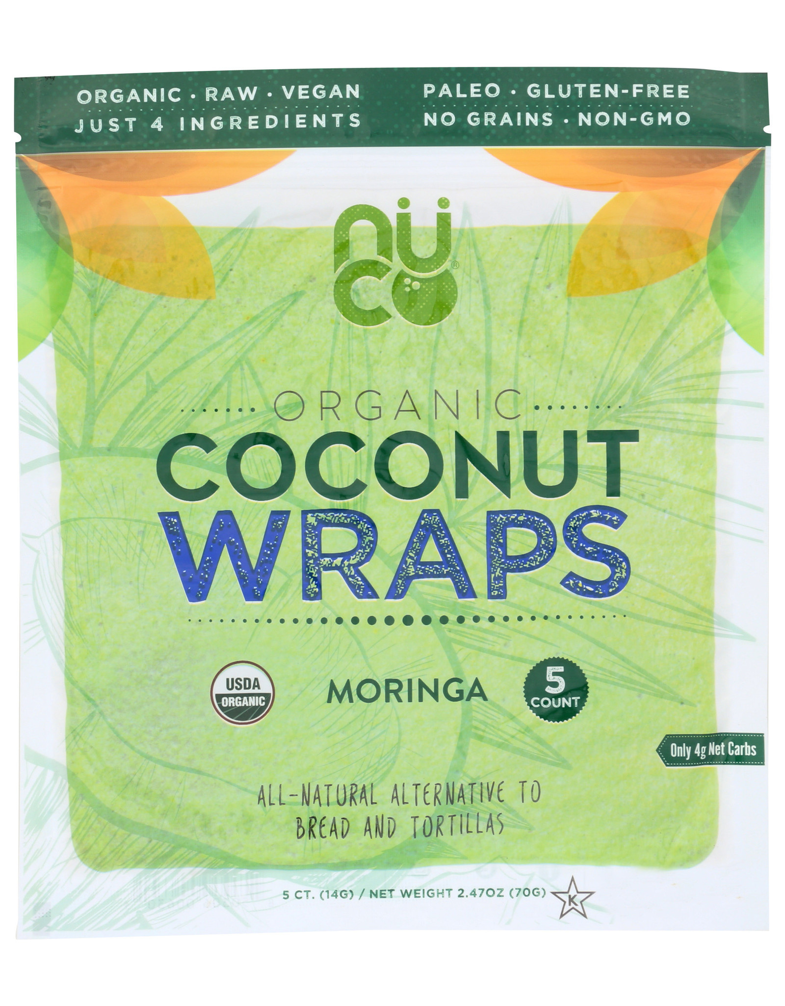 NUCO WRAP CCNUT MORINGA ORG 2.47 OZ