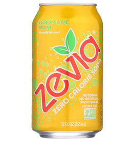 ZEVIA SODA TWIST NTRL 6PK 72 FO