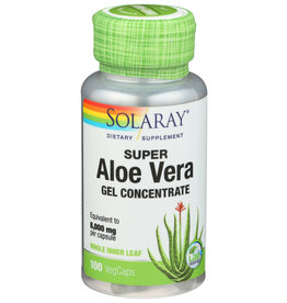 Solaray X Super Aloe Vera Inner Leaf Concentrate, Veg Cap (Btl-Plastic) 8000mg 100ct