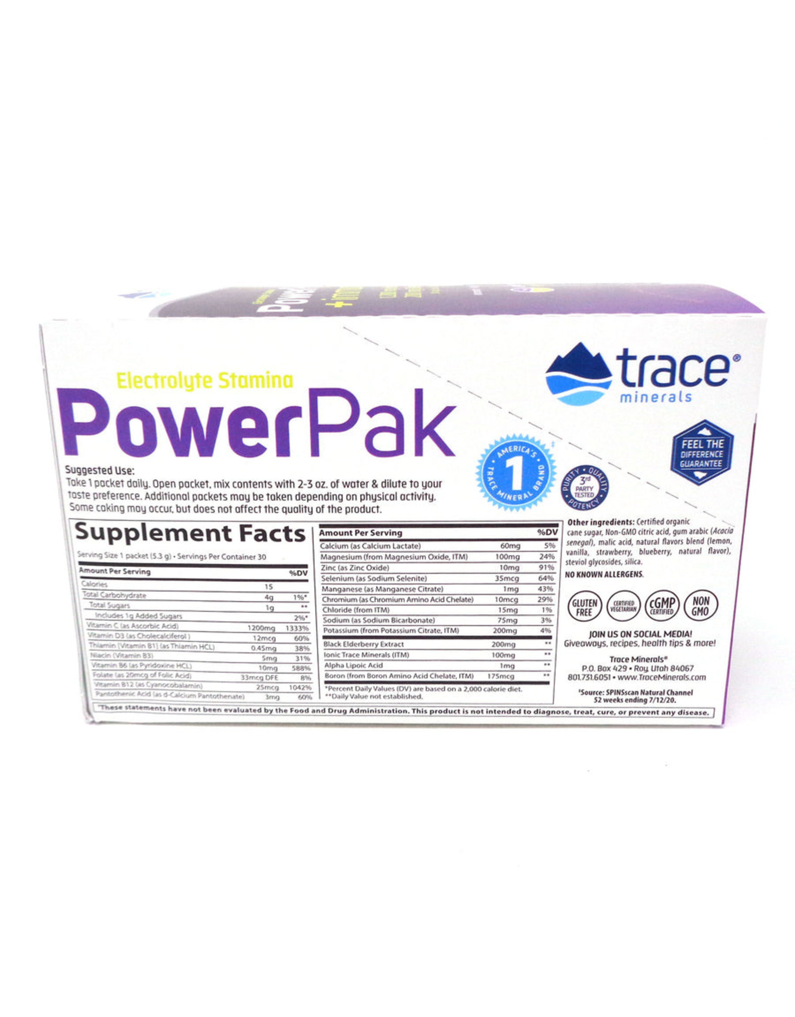 Trace Minerals Powerpak + Immunity Lemon Berry