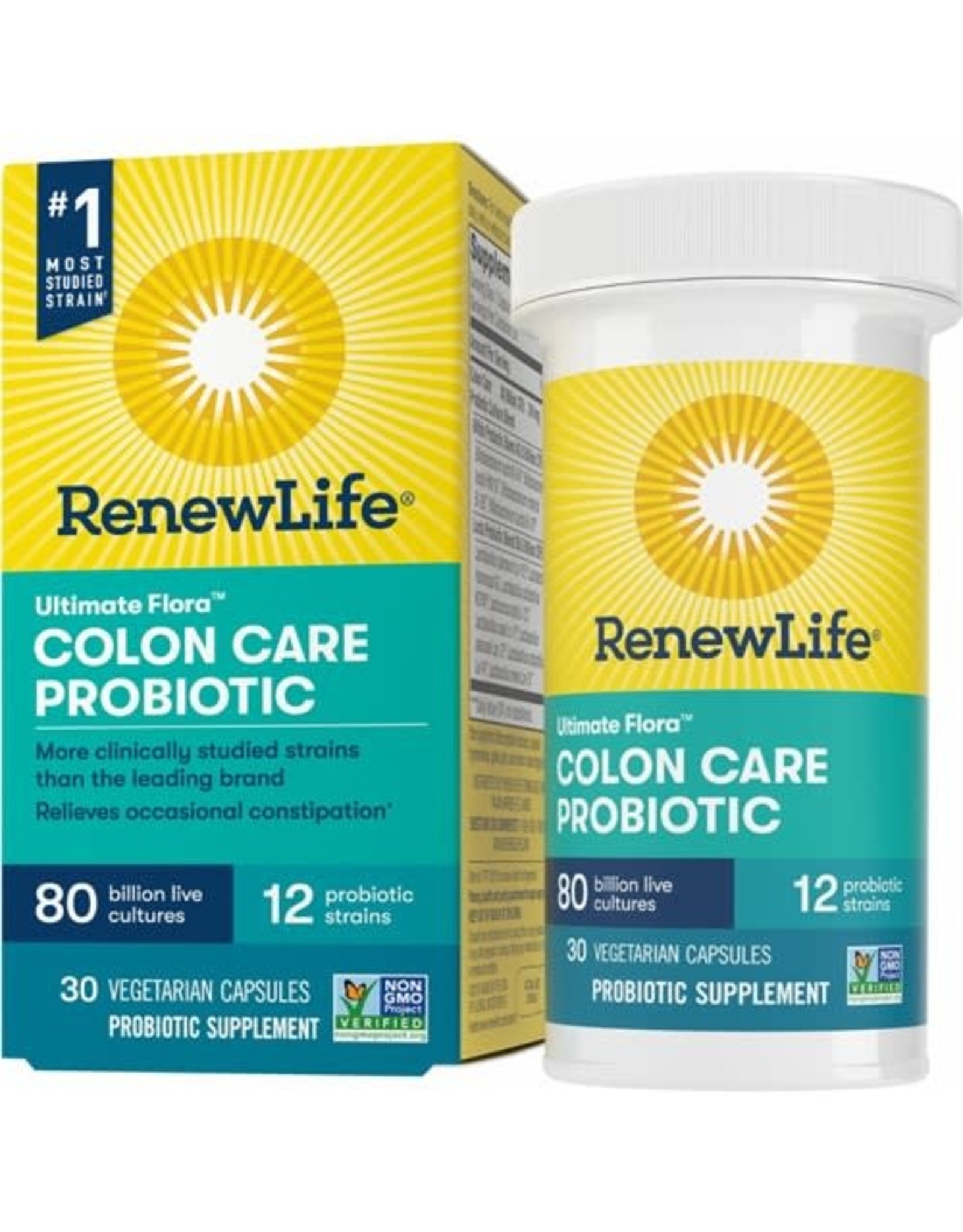X RenewLife Colon Care Probiotic 80 bil 12 strain 30 caps
