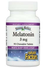 x Natural Factors Stress-Relax Melatonin 3 mg Chewable 90/TAB