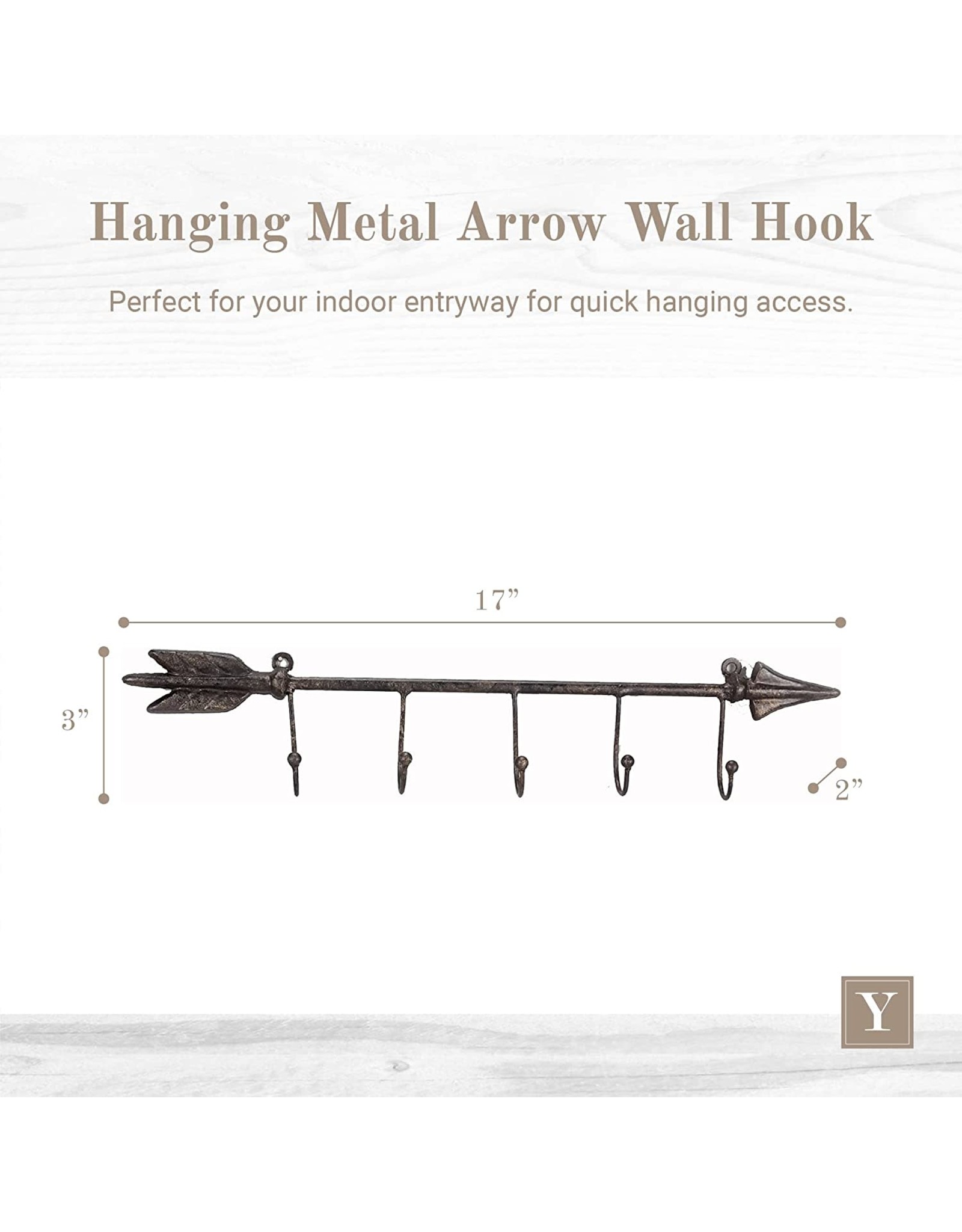 X Youngs Metal Arrow Wall Hook