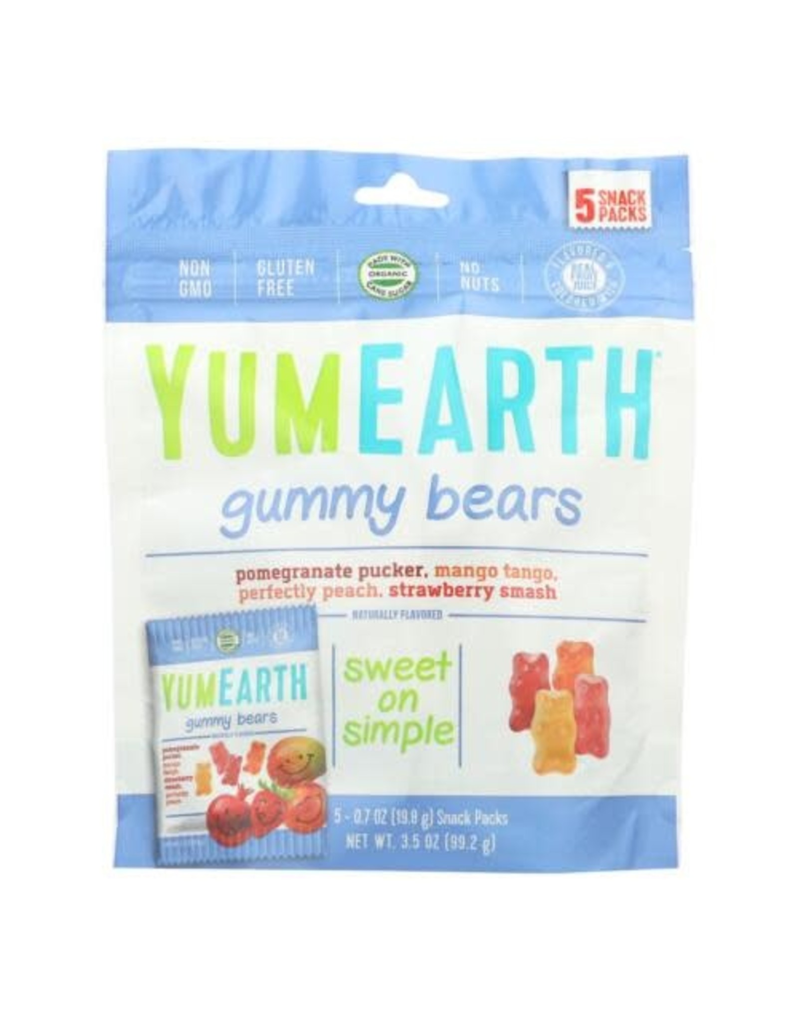 X Yum Earth Gummy Bear Snack Pack