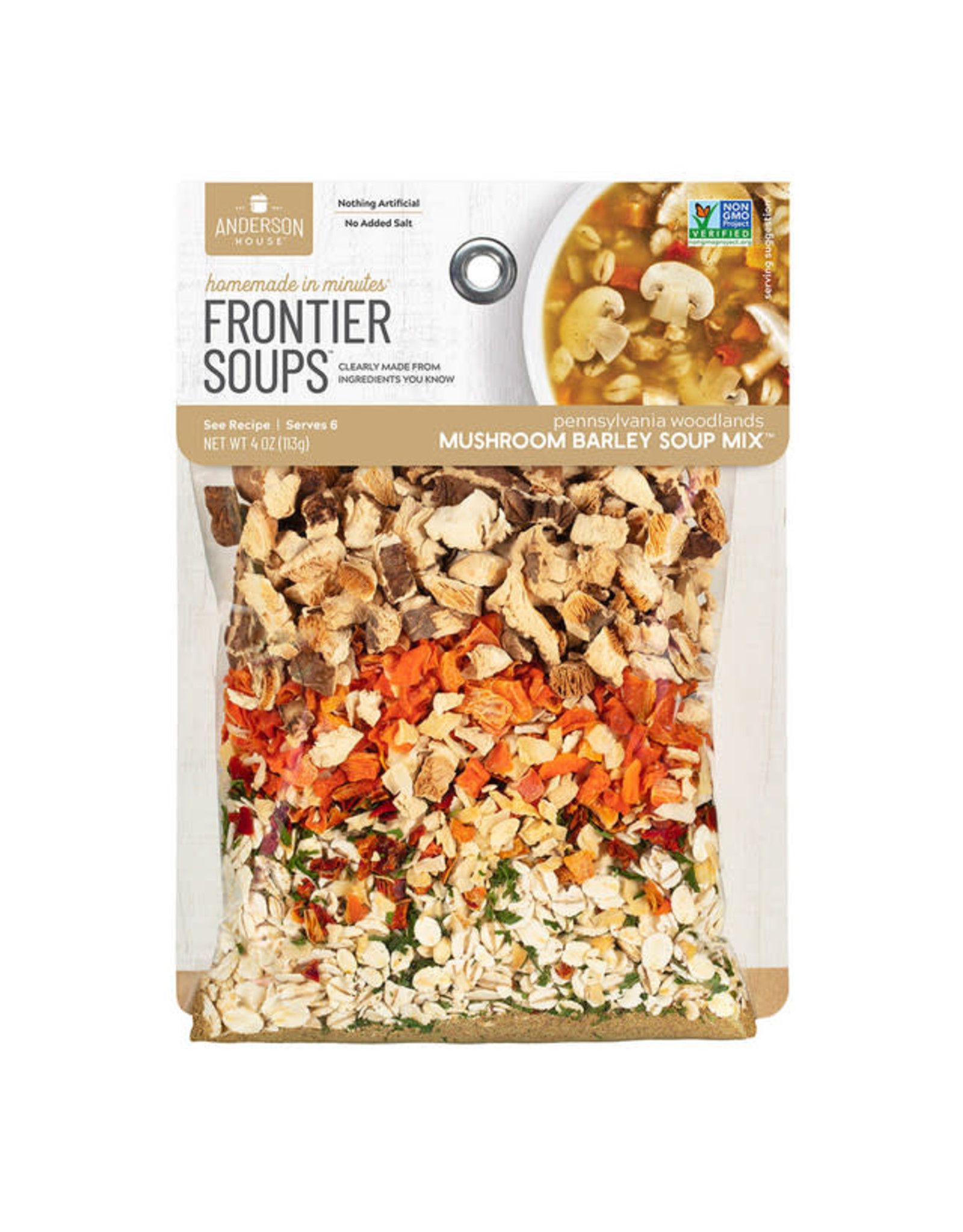 FRONTIER SOUPS HEARTY MEALS, PENNSYLVANIA WOODLANDS MUSHROOM BARLEY