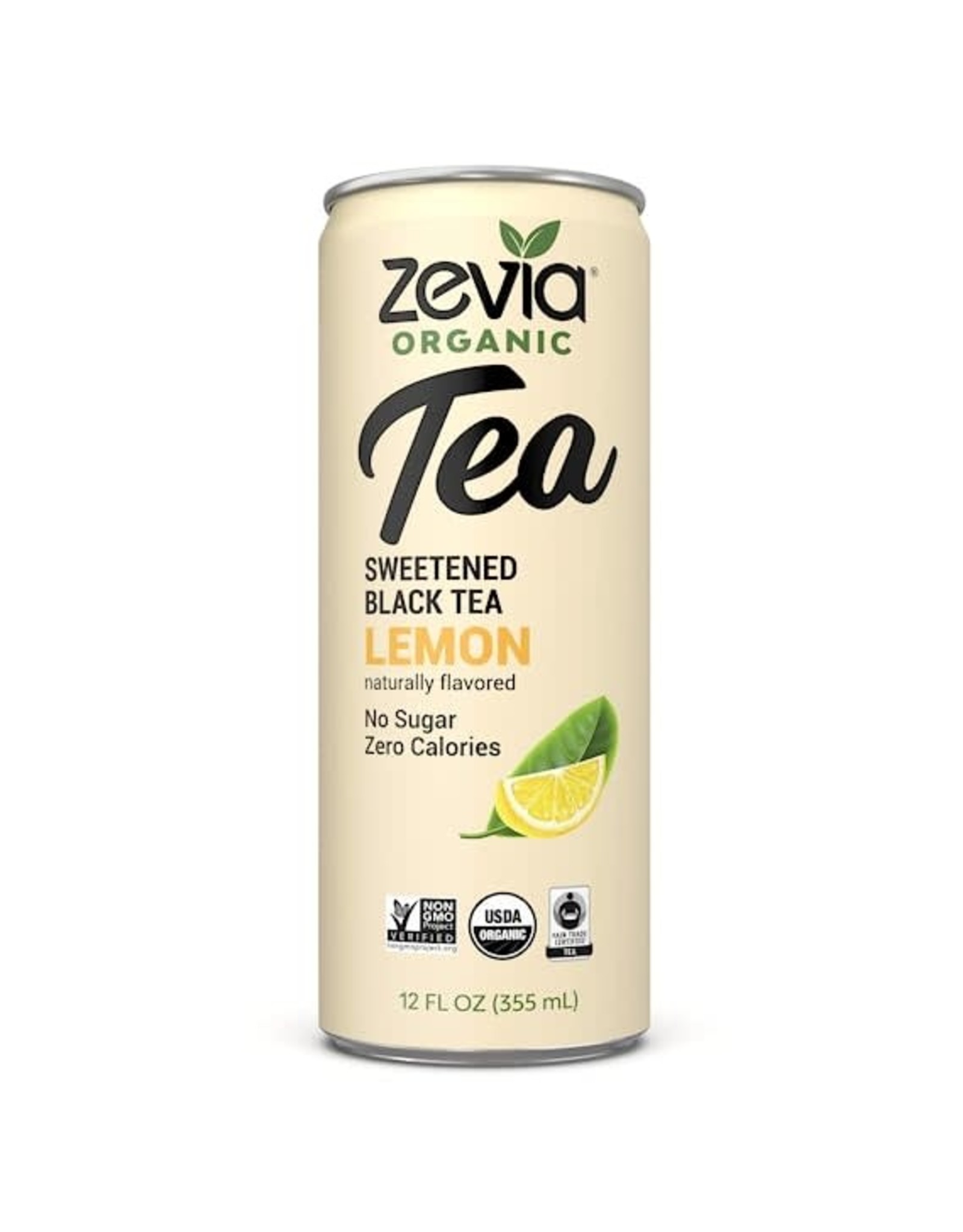 ZEVIA TEA BLACK LEMON ORG 12 FO