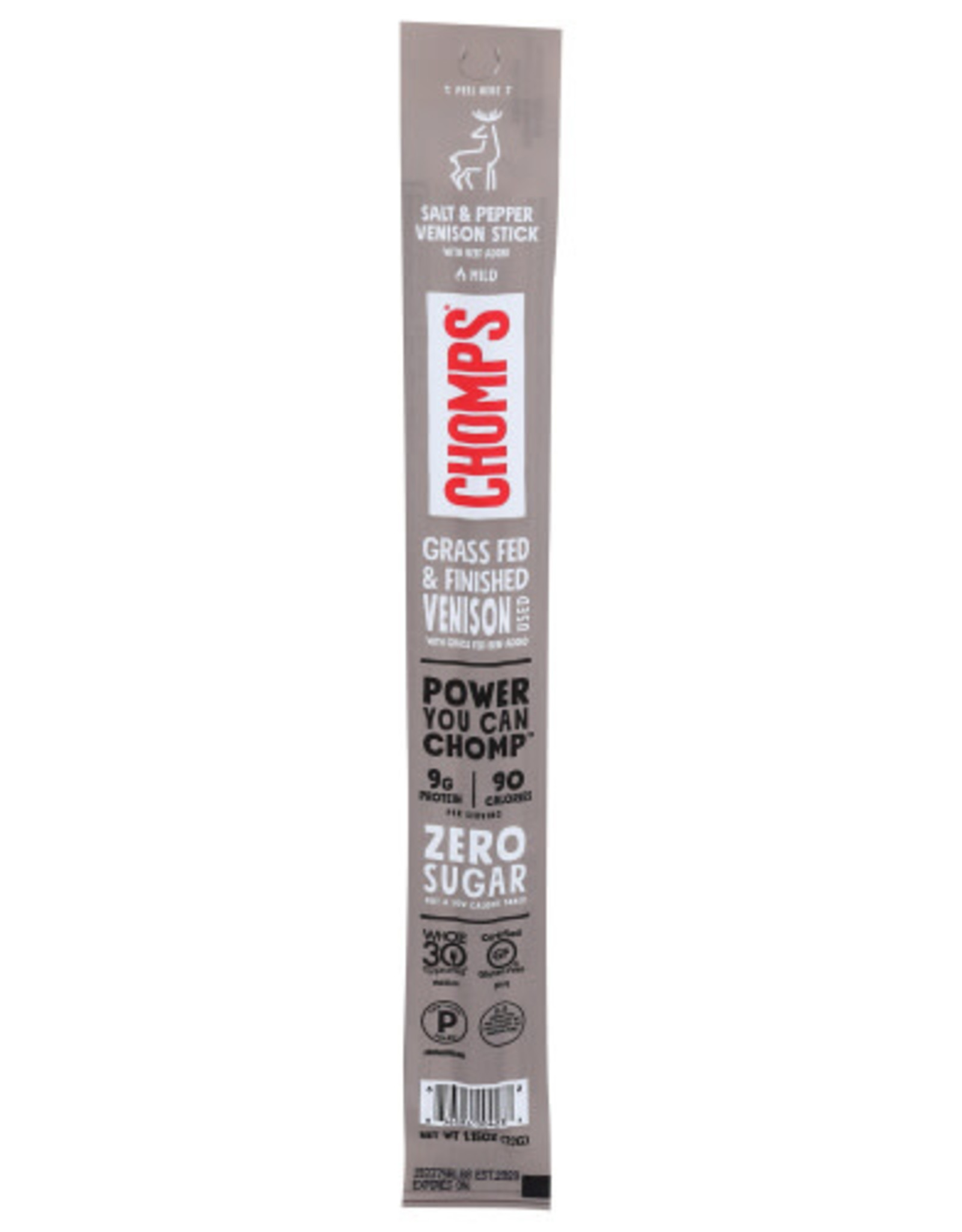 CHOMPS Chomps VENISON STICK PPPR SALT 1.15 OZ