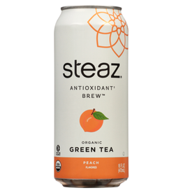STEAZ® STEAZ ICED GREEN TEA, PEACH, 16 FL. OZ.