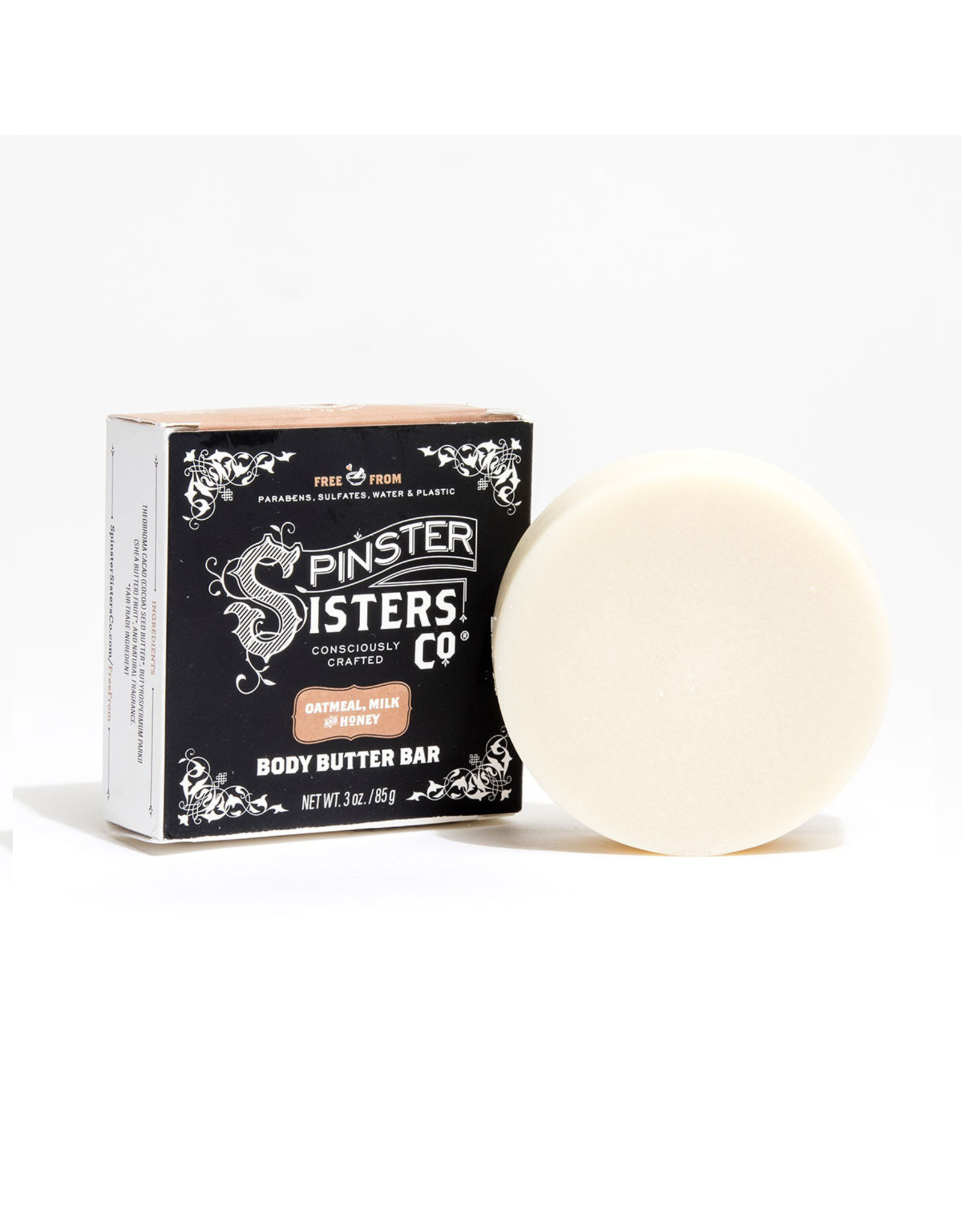Spinster Sisters Co  Oatmeal Milk & Honey Body Butter Bar
