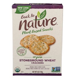 BACK TO NATURE BACK TO NATURE ORGANIC STONEGROUND WHEAT CRACKERS, 6 OZ.