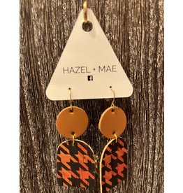 X Hazel & Mae Earring Black & Orange