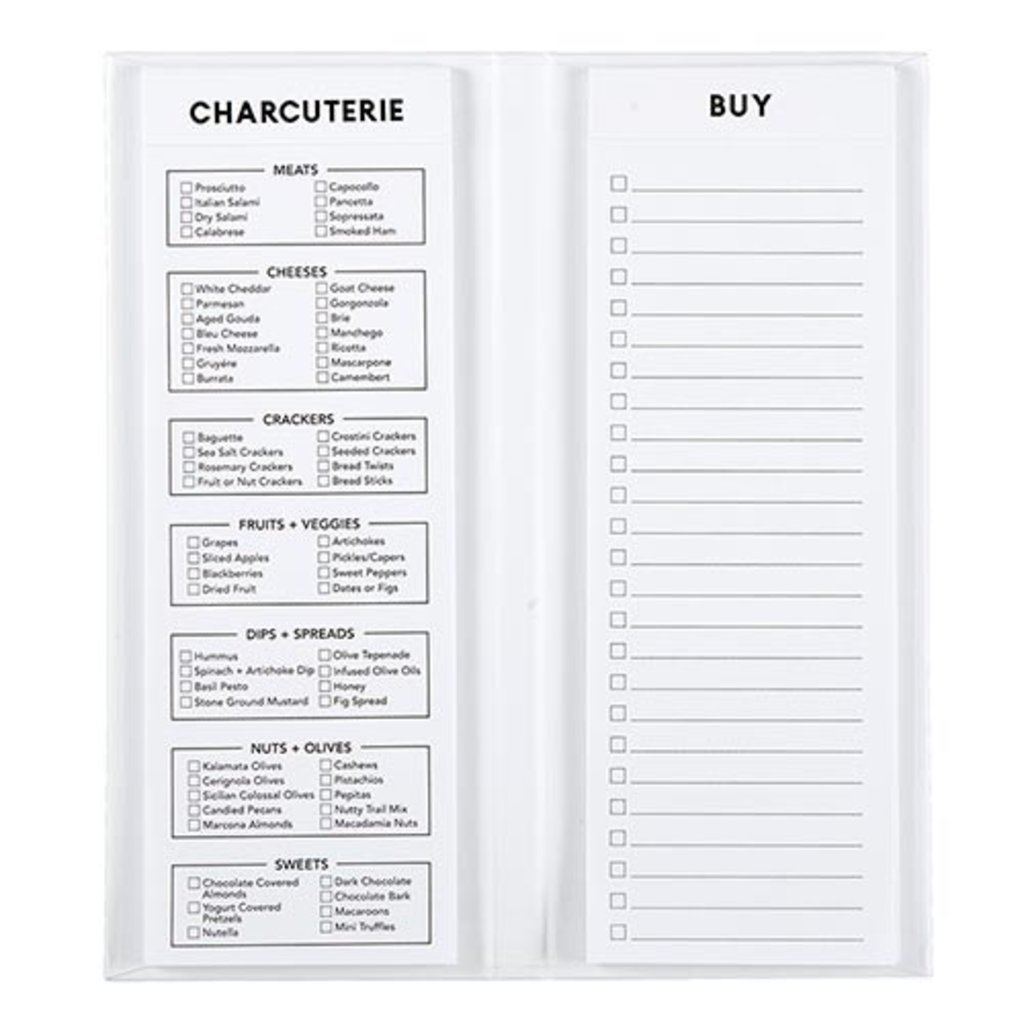 White Charcuterie List Pad
