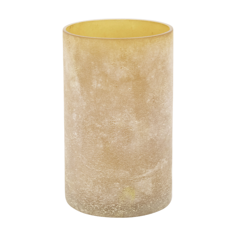 Linen Distressed Frosted Glass Votive