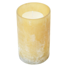 Linen Distressed Frosted Glass Votive