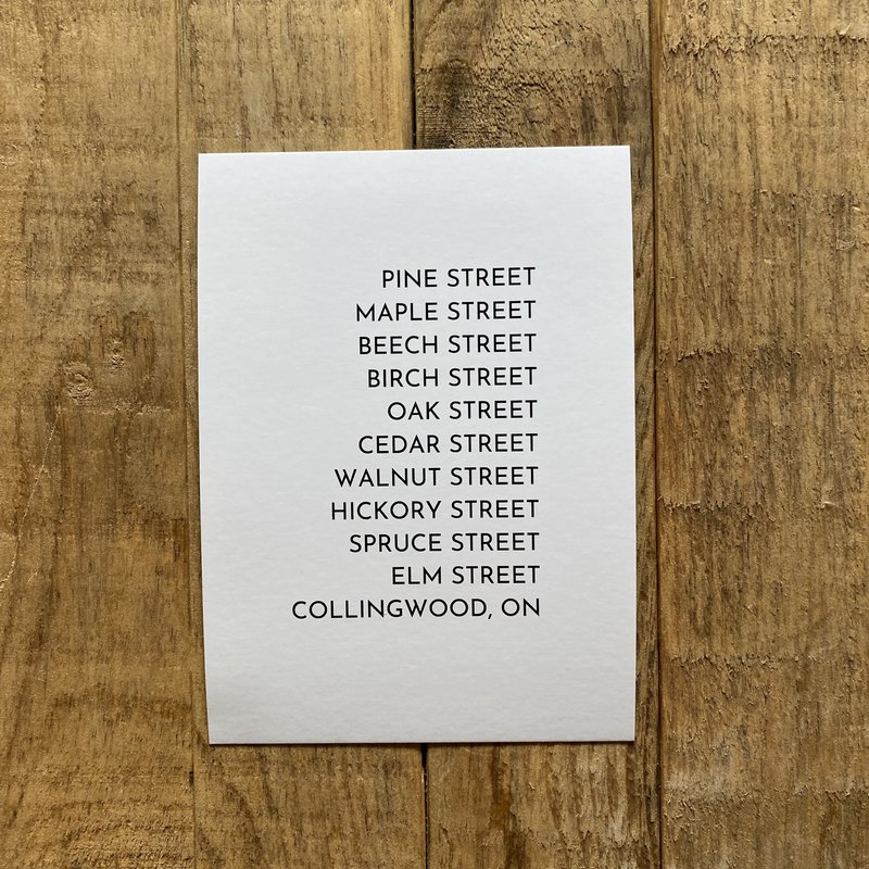 Collingwood Tree Streets Postcard
