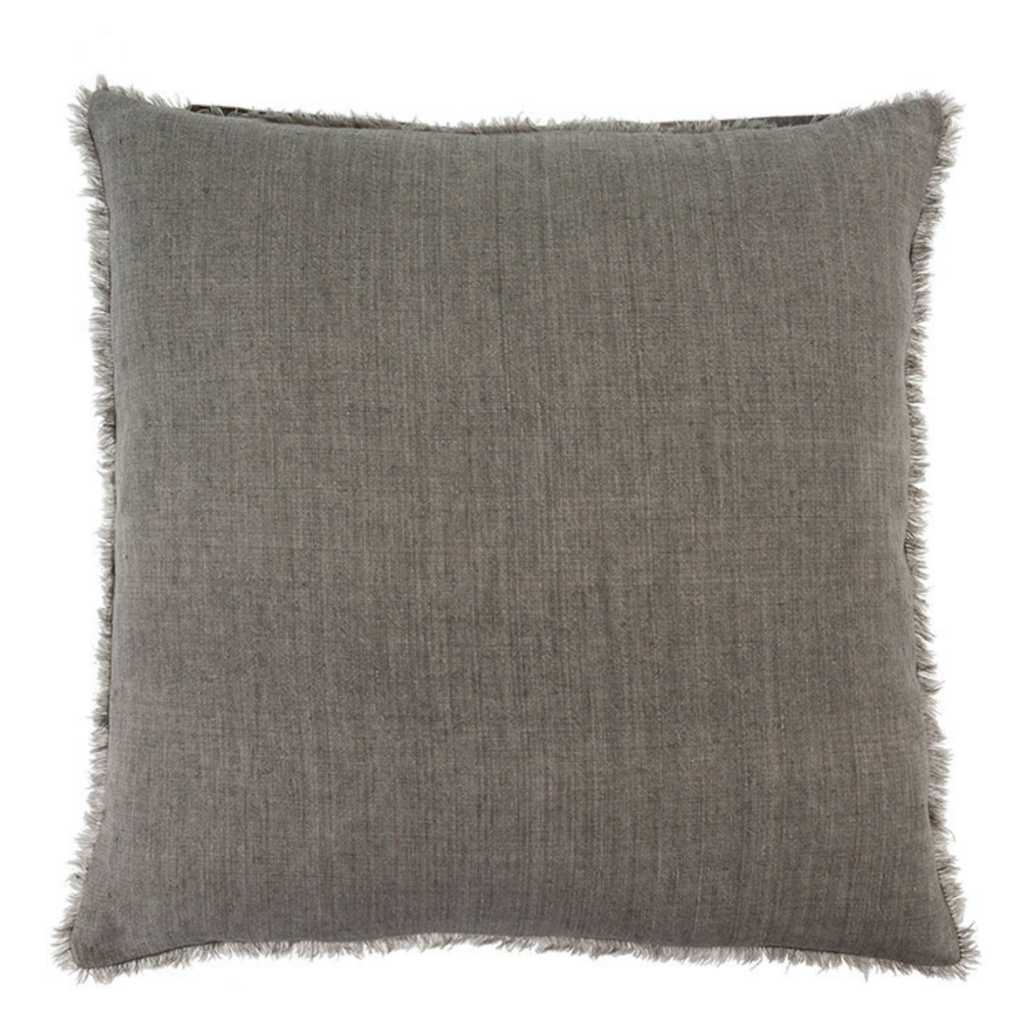 Warm Grey Lina Linen Pillow
