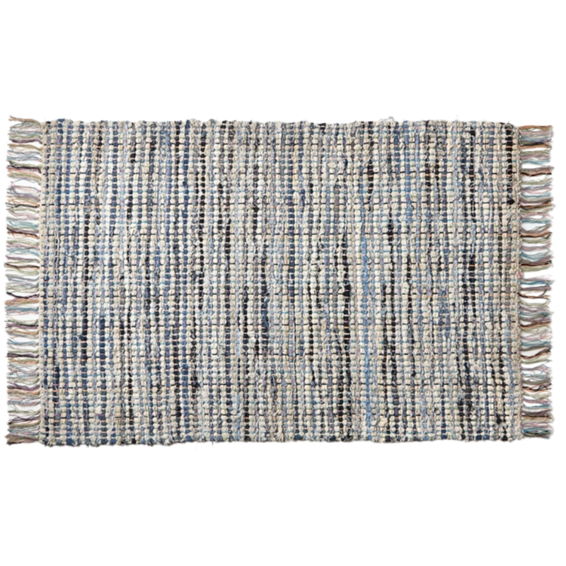 Handwoven Multi Plaid Chindi Rug