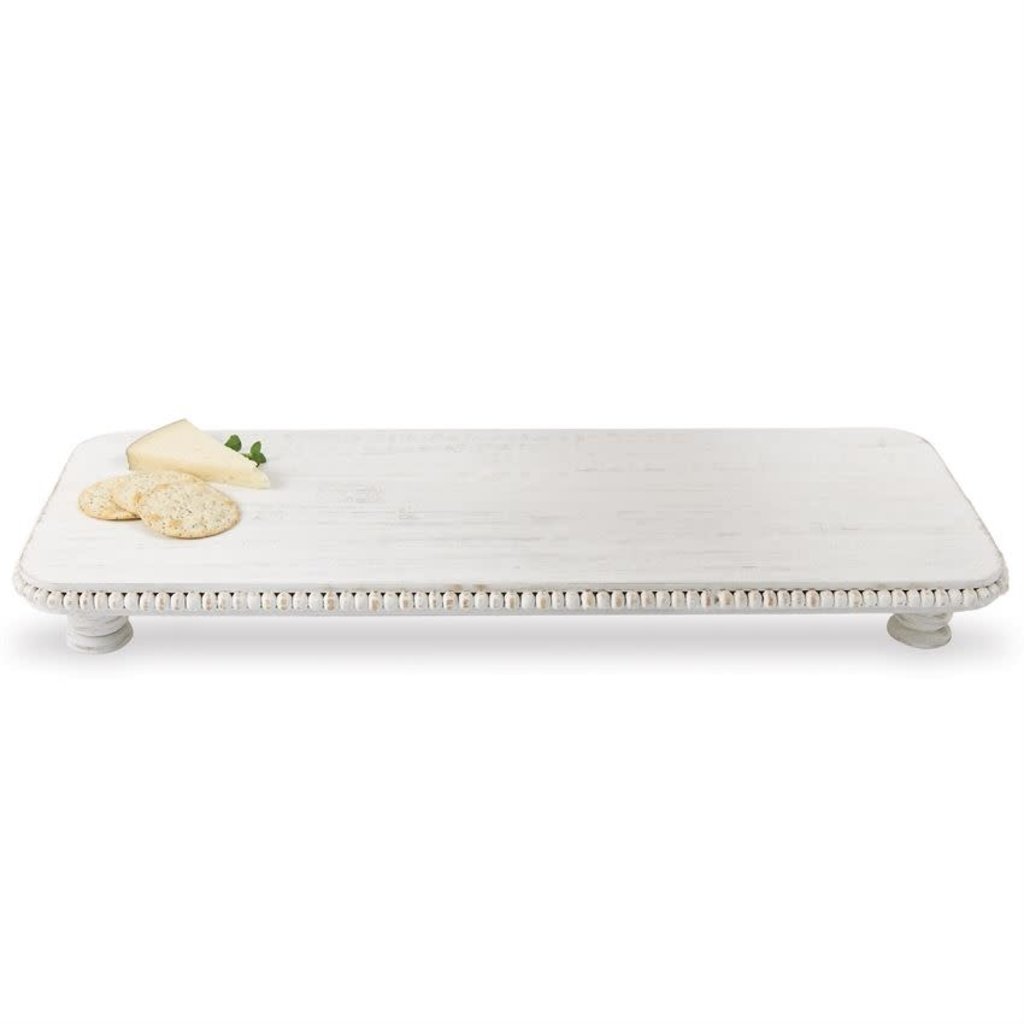 White Beaded Serving Boards