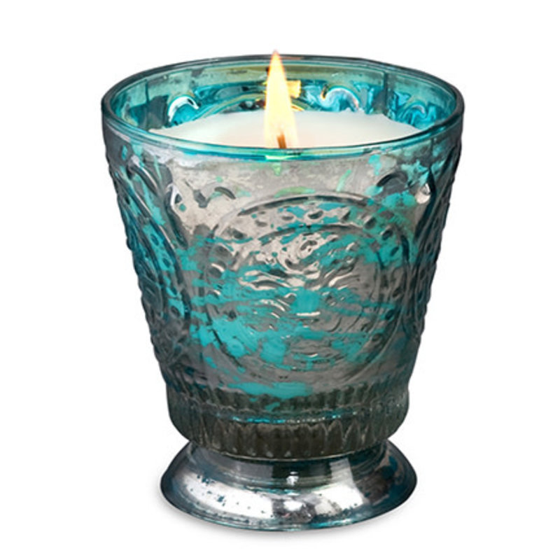 Blue Fleur De Lys Candle