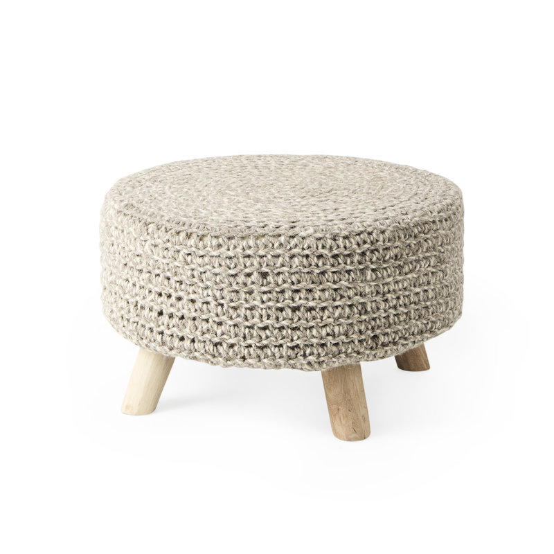 Bina Light Grey Stool