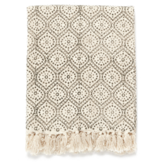 Patterned Cream Throw