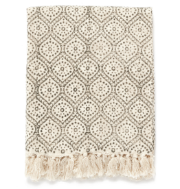Patterned Cream Throw