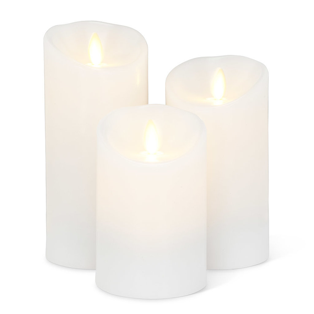 Flameless White Remote Candles