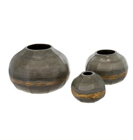 Galvanized Cobblestone Vases