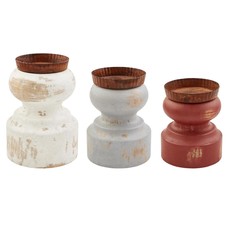Distressed Painted Candlesticks